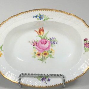 Saxon flowers open vegetable casserole dish Vintage Gustavsberg china